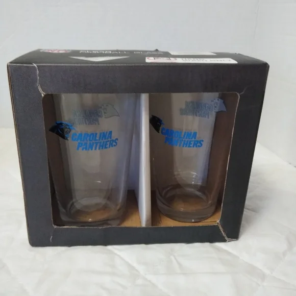 North Carolina Panthers Clear Highball Glass Set - Picture 5 of 7